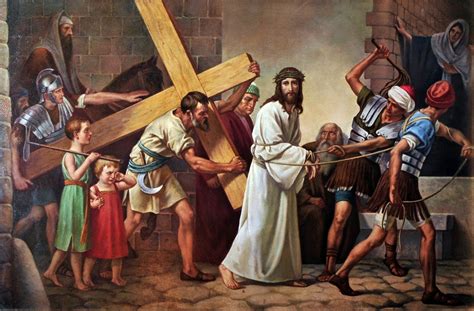 who carries the cross for jesus